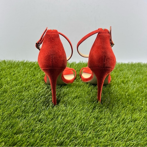 Sam Edelman Ariella Red Suede High Heels Ankle Strap Open Toe Women’s US 6M - Picture 4 of 9